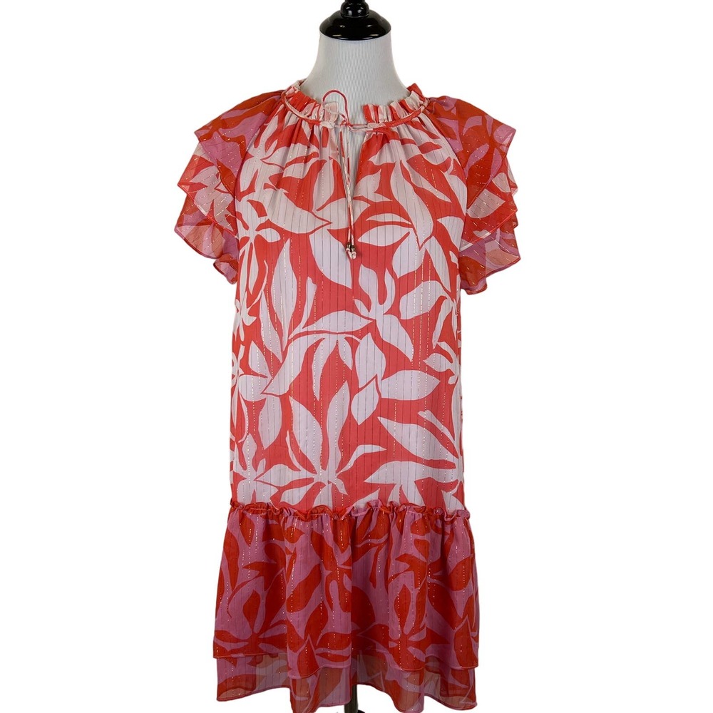 Marie Oliver Tropical Print Dress, Small